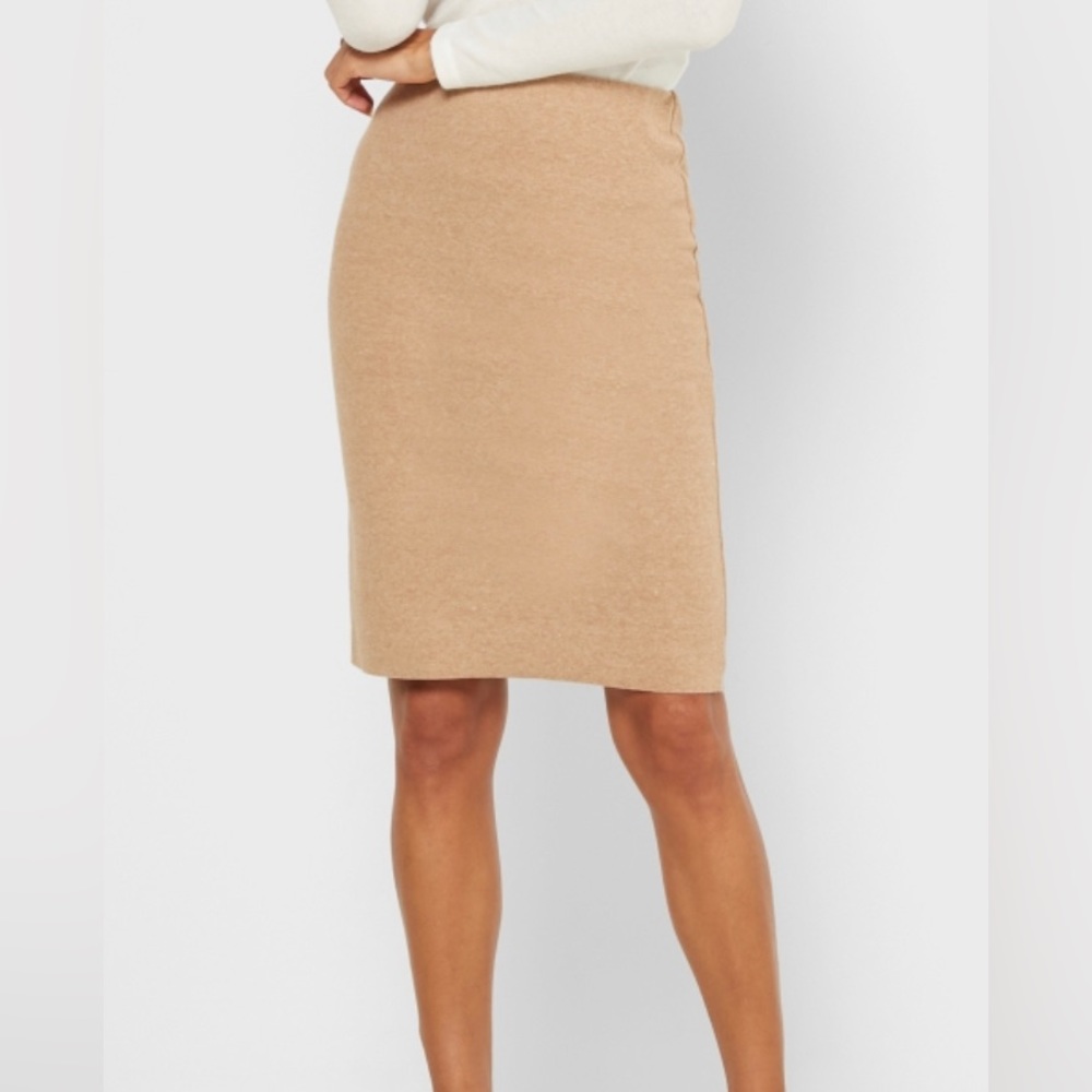 NWT - Sweater High-waisted Midi Skirt - Tan - Large